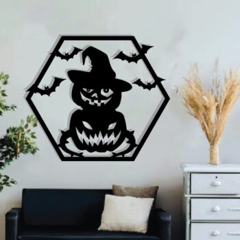 Intra απο ξύλο plywood  Χρώμα wenge 3mm-4mm πάχος - με λέιζερ ού τοίχου Halloween Δίασταση 40x50 cm INTRAFABR-17220879 - Image 3