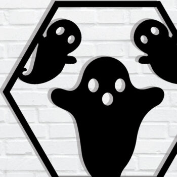 Intra απο ξύλο plywood Χρώμα wenge 3mm-4mm πάχος - με λέιζερ ού τοίχου Halloween Δίασταση 40x50 cm INTRAFABR-81153596 - Image 1