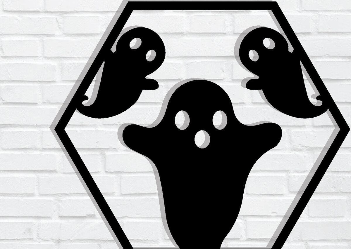 Intra απο ξύλο plywood  Χρώμα wenge 3mm-4mm πάχος - με λέιζερ ού τοίχου Halloween Δίασταση 40x50 cm INTRAFABR-81153596