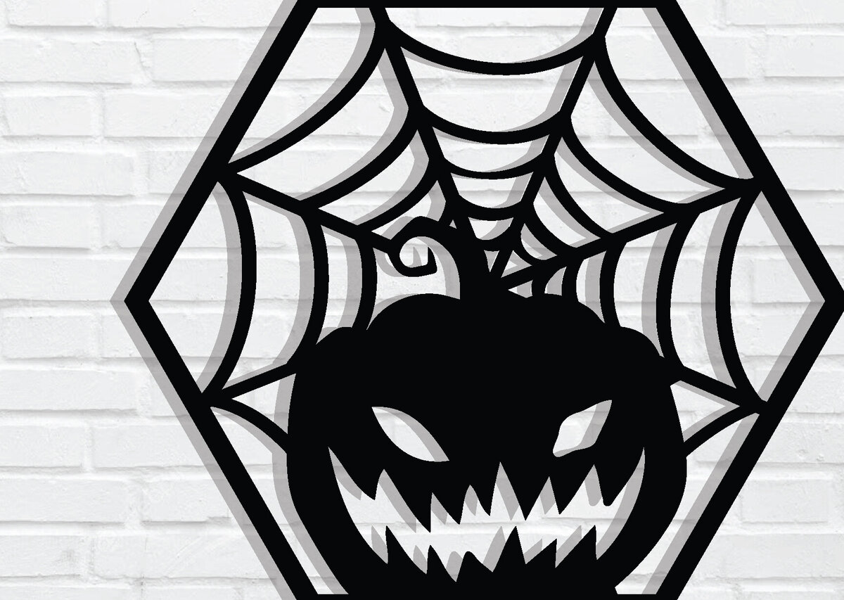 Intra απο ξύλο plywood  Χρώμα wenge 3mm-4mm πάχος - με λέιζερ ού τοίχου Halloween Δίασταση 40x50 cm INTRAFABR-123757200