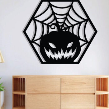 Intra απο ξύλο plywood  Χρώμα wenge 3mm-4mm πάχος - με λέιζερ ού τοίχου Halloween Δίασταση 40x50 cm INTRAFABR-123757200 - Image 2