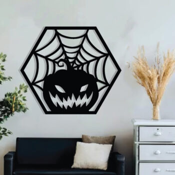 Intra απο ξύλο plywood  Χρώμα wenge 3mm-4mm πάχος - με λέιζερ ού τοίχου Halloween Δίασταση 40x50 cm INTRAFABR-123757200 - Image 3