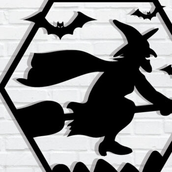 Intra απο ξύλο plywood  Χρώμα wenge 3mm-4mm πάχος - με λέιζερ ού τοίχου Halloween Δίασταση 40x50 cm INTRAFABR-32855093 - Image 1