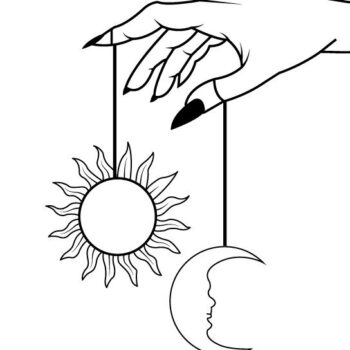 Intra απο ξύλο plywood  Χρώμα wenge 3mm-4mm πάχος - Halloween Τέχνη τοίχου; Ήλιος και Σελήνη Δίασταση 40x50 cm INTRAFABR-65211482 - Image 1