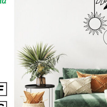 Intra απο ξύλο plywood  Χρώμα wenge 3mm-4mm πάχος - Halloween Τέχνη τοίχου; Ήλιος και Σελήνη Δίασταση 40x50 cm INTRAFABR-65211482 - Image 3