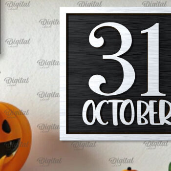 Intra απο ξύλο plywood  Χρώμα wenge 3mm-4mm πάχος - με λέιζερ Mini για το Halloween Δίασταση 15x15 cm INTRAFABR-58584603 - Image 1