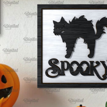 Intra απο ξύλο plywood  Χρώμα wenge 3mm-4mm πάχος - με λέιζερ Mini για το Halloween Δίασταση 15x15 cm INTRAFABR-122532540 - Image 1