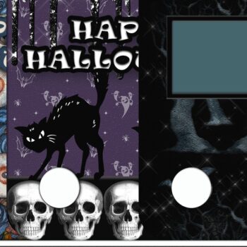 Intra απο ξύλο plywood  Χρώμα wenge 3mm-4mm πάχος - Πακέτο καρτών χρημάτων για το Halloween Δίασταση 15x15 cm INTRAFABR-103999060 - Image 3