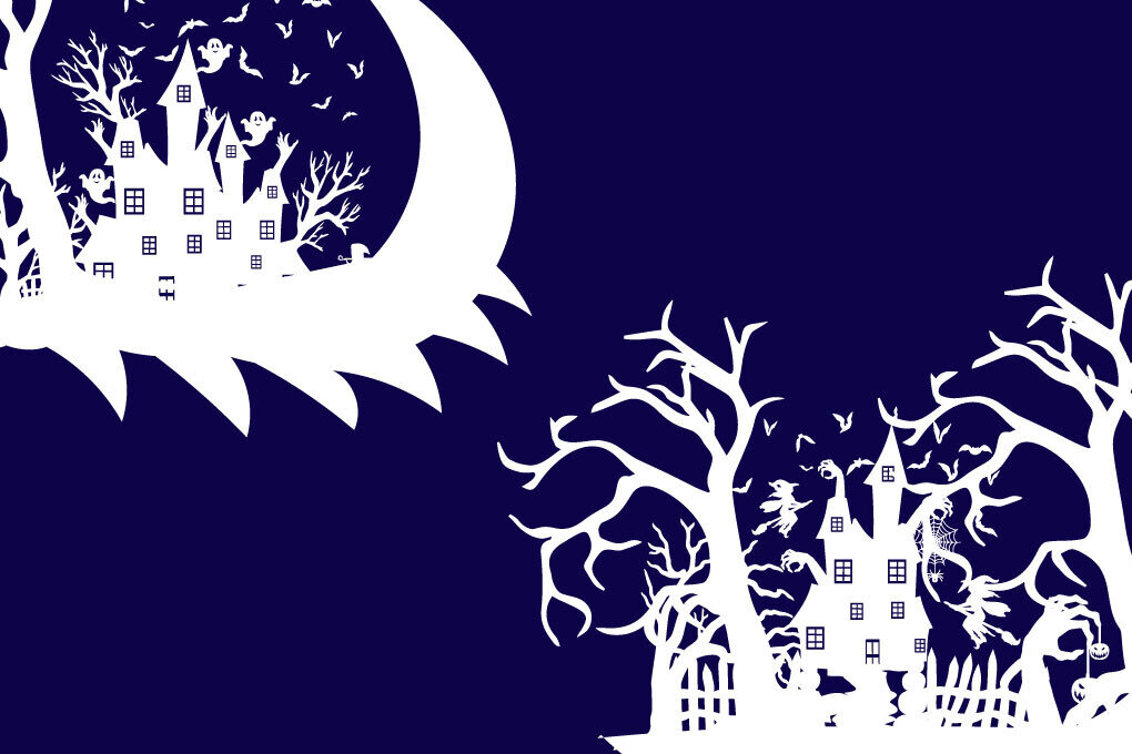 Intra απο ξύλο plywood  Χρώμα wenge 3mm-4mm πάχος - Σπίτι νύχτας σελήνης αποκριών Δίασταση 20x20 cm INTRAFABR-69617397