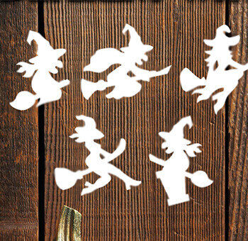 Intra απο ξύλο plywood  Χρώμα wenge 3mm-4mm πάχος - Κρεμάστρα πόρτας στεφάνι μάγισσας Halloween Moon Δίασταση 15x15 cm INTRAFABR-70080321 - Image 2