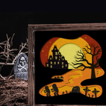 Intra απο ξύλο plywood Χρώμα wenge 3mm-4mm πάχος - Χάλογουιν Πολυστρωματική Τέχνη, κοπής χαρτιού Δίασταση 8x8 cm INTRAFABR-70273922 - Image 3