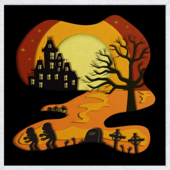 Intra απο ξύλο plywood Χρώμα wenge 3mm-4mm πάχος - Χάλογουιν Πολυστρωματική Τέχνη, κοπής χαρτιού Δίασταση 8x8 cm INTRAFABR-70273922 - Image 5