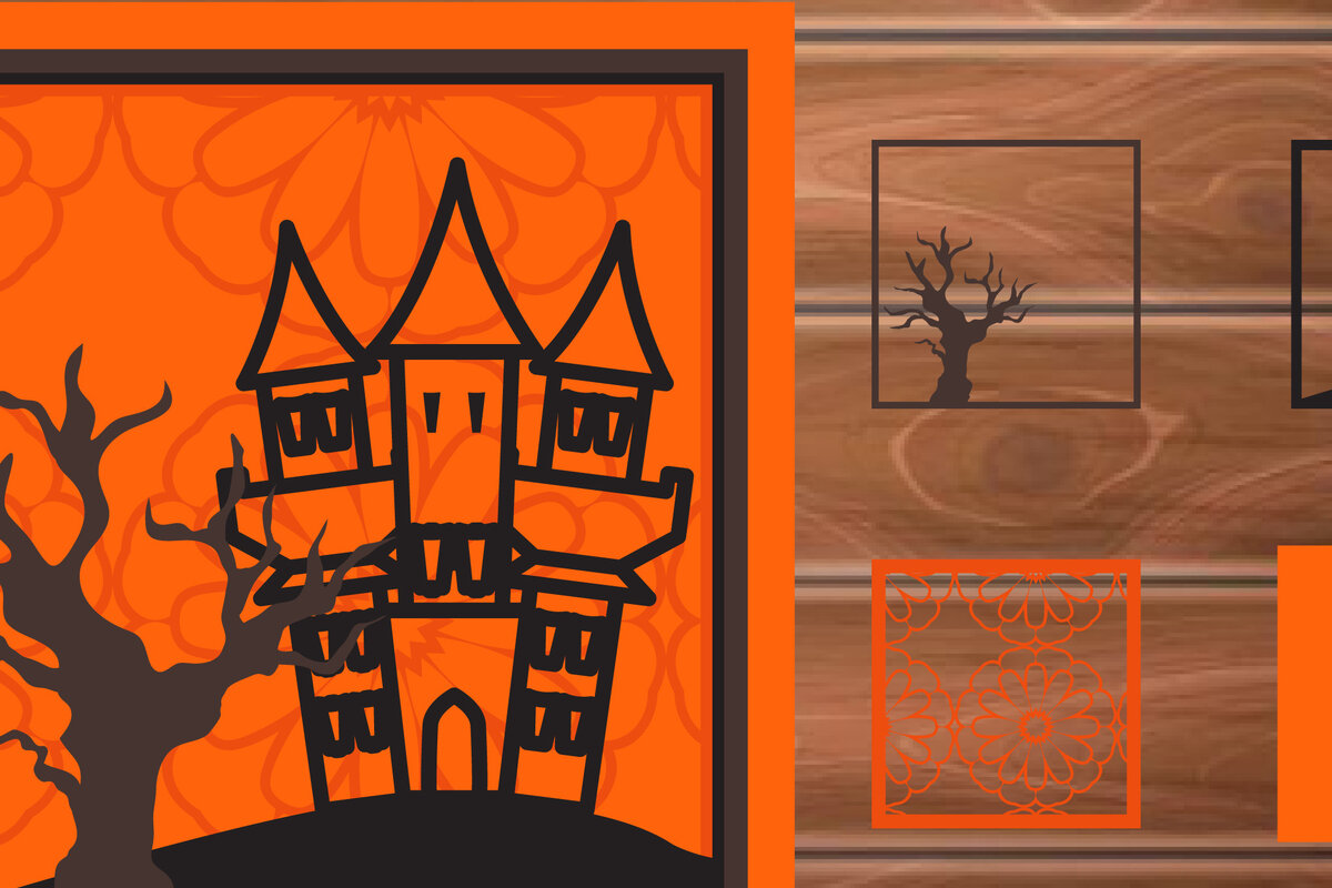 Intra απο ξύλο plywood  Χρώμα wenge 3mm-4mm πάχος - Αποκριάτικο αποκοπής πολλαπλών επιπέδων Δίασταση 20x20 cm INTRAFABR-70273835