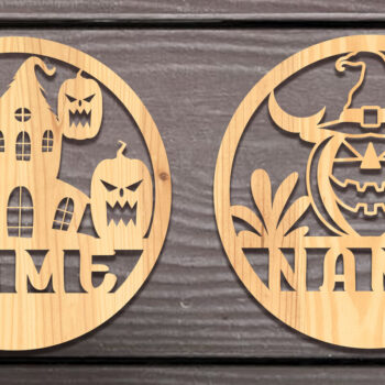Intra απο ξύλο plywood  Χρώμα wenge 3mm-4mm πάχος - Πακέτο Sign Sign για Halloween Δίασταση 15x15 cm INTRAFABR-99432964 - Image 3