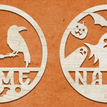 Intra απο ξύλο plywood  Χρώμα wenge 3mm-4mm πάχος - Πακέτο Sign Sign για Halloween Δίασταση 15x15 cm INTRAFABR-99432964 - Image 13