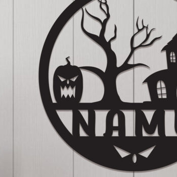 Intra απο ξύλο plywood  Χρώμα wenge 3mm-4mm πάχος - Σετ λέιζερ κοπής με όνομα Halloween Δίασταση 15x15 cm INTRAFABR-65211317 - Image 5