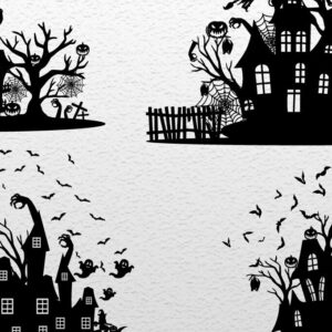 Intra απο ξύλο plywood  Χρώμα wenge 3mm-4mm πάχος - Μεγάλο Σπίτι νύχτας αποκριών Δίασταση 20x20 cm INTRAFABR-83717628