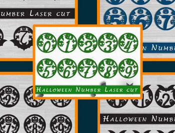 Intra απο ξύλο plywood Χρώμα wenge 3mm-4mm πάχος - Πακέτο με λέιζερ αποκριάτικου αριθμού Δίασταση 15x15 cm INTRAFABR-87033023 - Image 1