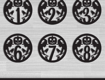 Intra απο ξύλο plywood Χρώμα wenge 3mm-4mm πάχος - Πακέτο με λέιζερ αποκριάτικου αριθμού Δίασταση 15x15 cm INTRAFABR-87033023 - Image 5