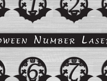 Intra απο ξύλο plywood  Χρώμα wenge 3mm-4mm πάχος - Σχέδιο με λέιζερ αποκριάτικων αριθμών Δίασταση 15x15 cm INTRAFABR-99194037 - Image 1