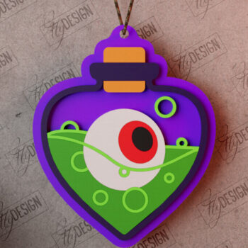 Intra απο ξύλο plywood Χρώμα wenge 3mm-4mm πάχος - Αποκριάτικο Στολίδι | Διακόσμηση αποκριών|CNC Δίασταση 4x4 cm INTRAFABR-66301085 - Image 1