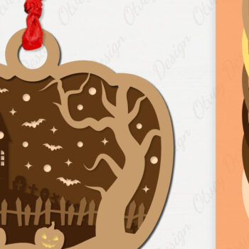 Intra απο ξύλο plywood  Χρώμα wenge 3mm-4mm πάχος - κοπής με λέιζερ για αποκριάτικο στολίδι Δίασταση 6x6 cm INTRAFABR-122706659 - Image 1