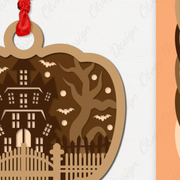 Intra απο ξύλο plywood  Χρώμα wenge 3mm-4mm πάχος - κοπής με λέιζερ για αποκριάτικο στολίδι Δίασταση 6x6 cm INTRAFABR-76416894 - Image 5