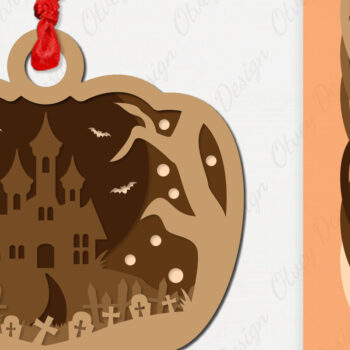 Intra απο ξύλο plywood  Χρώμα wenge 3mm-4mm πάχος - κοπής με λέιζερ για αποκριάτικο στολίδι Δίασταση 6x6 cm INTRAFABR-66197732 - Image 1