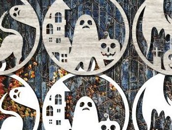 Intra απο ξύλο plywood  Χρώμα wenge 3mm-4mm πάχος - Αποκριάτικο στολίδι . Δίασταση 30x30 cm INTRAFABR-65796025 - Image 2