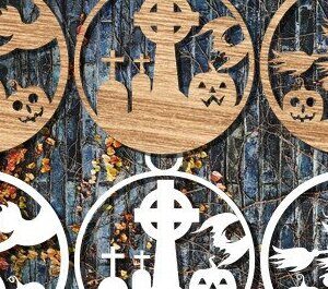 Intra απο ξύλο plywood  Χρώμα wenge 3mm-4mm πάχος - Αποκριάτικο στολίδι . Δίασταση 30x30 cm INTRAFABR-81885932