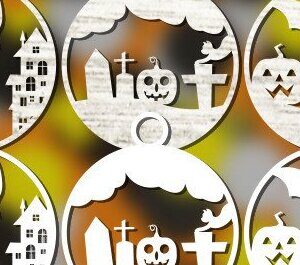 Intra απο ξύλο plywood  Χρώμα wenge 3mm-4mm πάχος - Αποκριάτικο στολίδι . Δίασταση 30x30 cm INTRAFABR-76416831