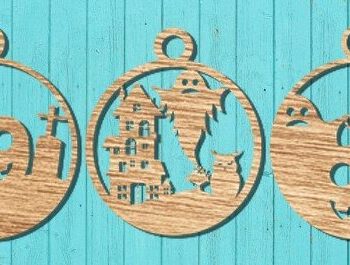 Intra απο ξύλο plywood  Χρώμα wenge 3mm-4mm πάχος - Αποκριάτικο στολίδι . Δίασταση 30x30 cm INTRAFABR-115578817 - Image 3