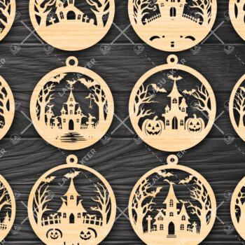 Intra απο ξύλο plywood  Χρώμα wenge 3mm-4mm πάχος - Πακέτο υ περικοπής για αποκριάτικα στολίδια Δίασταση 6x6 cm INTRAFABR-103855197 - Image 4