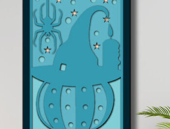 Intra απο ξύλο plywood  Χρώμα wenge 3mm-4mm πάχος - Σετ κιβωτίου σκιών για Halloween Papercut Δίασταση 25x25 cm INTRAFABR-111096815 - Image 12