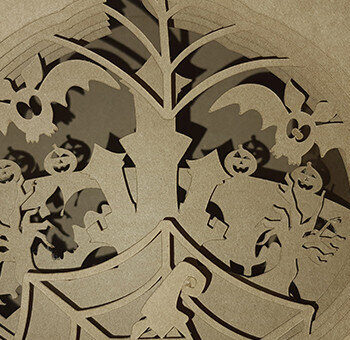 Intra απο ξύλο plywood Χρώμα wenge 3mm-4mm πάχος - Χάρτινο σκιερό κουτί αποκριών Δίασταση 30x20 cm INTRAFABR-112130635 - Image 3