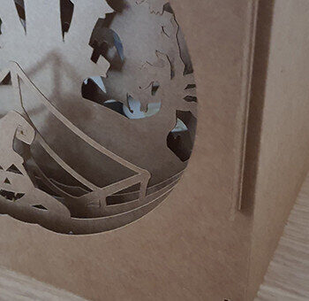 Intra απο ξύλο plywood Χρώμα wenge 3mm-4mm πάχος - Χάρτινο σκιερό κουτί αποκριών Δίασταση 30x20 cm INTRAFABR-112130635 - Image 4