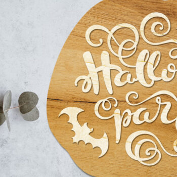 Intra απο ξύλο plywood  Χρώμα wenge 3mm-4mm πάχος - Διακόσμηση κολοκύθας για το Halloween Party Δίασταση 5x8 cm INTRAFABR-111648203 - Image 2