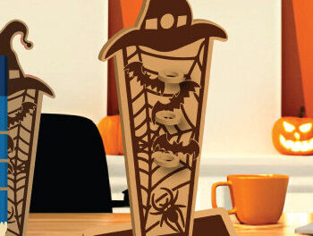 Intra απο ξύλο plywood Χρώμα wenge 3mm-4mm πάχος - Πακέτο μολυβιού Halloween Δίασταση 15x15 cm INTRAFABR-7033924 - Image 5