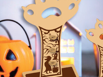 Intra απο ξύλο plywood Χρώμα wenge 3mm-4mm πάχος - Πακέτο μολυβιού Halloween Δίασταση 15x15 cm INTRAFABR-7033924 - Image 6