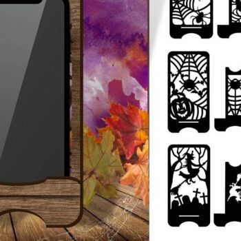 Intra απο ξύλο plywood  Χρώμα wenge 3mm-4mm πάχος - Αρχεία αποκοπής με λέιζερ για αποκριάτικες βάσεις τηλεφώνου Δίασταση 10x8 cm INTRAFABR-102565382 - Image 1