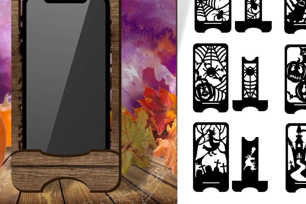 Intra απο ξύλο plywood  Χρώμα wenge 3mm-4mm πάχος - Αρχεία αποκοπής με λέιζερ για αποκριάτικες βάσεις τηλεφώνου Δίασταση 10x8 cm INTRAFABR-102565382