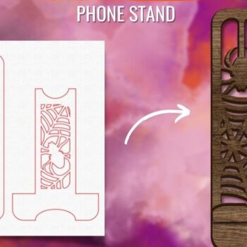 Intra απο ξύλο plywood  Χρώμα wenge 3mm-4mm πάχος - Αρχεία αποκοπής με λέιζερ για αποκριάτικες βάσεις τηλεφώνου Δίασταση 10x8 cm INTRAFABR-102565382 - Image 2