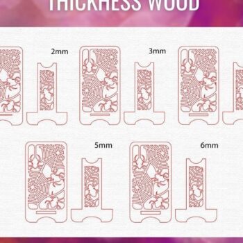 Intra απο ξύλο plywood  Χρώμα wenge 3mm-4mm πάχος - Αρχεία αποκοπής με λέιζερ για αποκριάτικες βάσεις τηλεφώνου Δίασταση 10x8 cm INTRAFABR-102565382 - Image 3