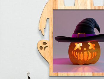 Intra απο ξύλο plywood  Χρώμα wenge 3mm-4mm πάχος - Αποκριάτικη κορνίζα φωτογραφιών με Δίασταση 20x25 cm INTRAFABR-108828257 - Image 1