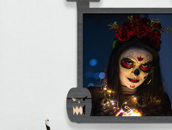 Intra απο ξύλο plywood  Χρώμα wenge 3mm-4mm πάχος - Σετ με λέιζερ κορνίζα αποκριών Δίασταση 20x25 cm INTRAFABR-92999843 - Image 5