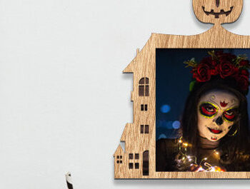 Intra απο ξύλο plywood  Χρώμα wenge 3mm-4mm πάχος - Σετ με λέιζερ κορνίζα αποκριών Δίασταση 20x25 cm INTRAFABR-92999843 - Image 9