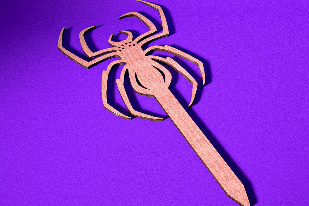 Intra απο ξύλο plywood  Χρώμα wenge 3mm-4mm πάχος - Halloween Plant Stakes Δίασταση 15x15 cm INTRAFABR-92999810