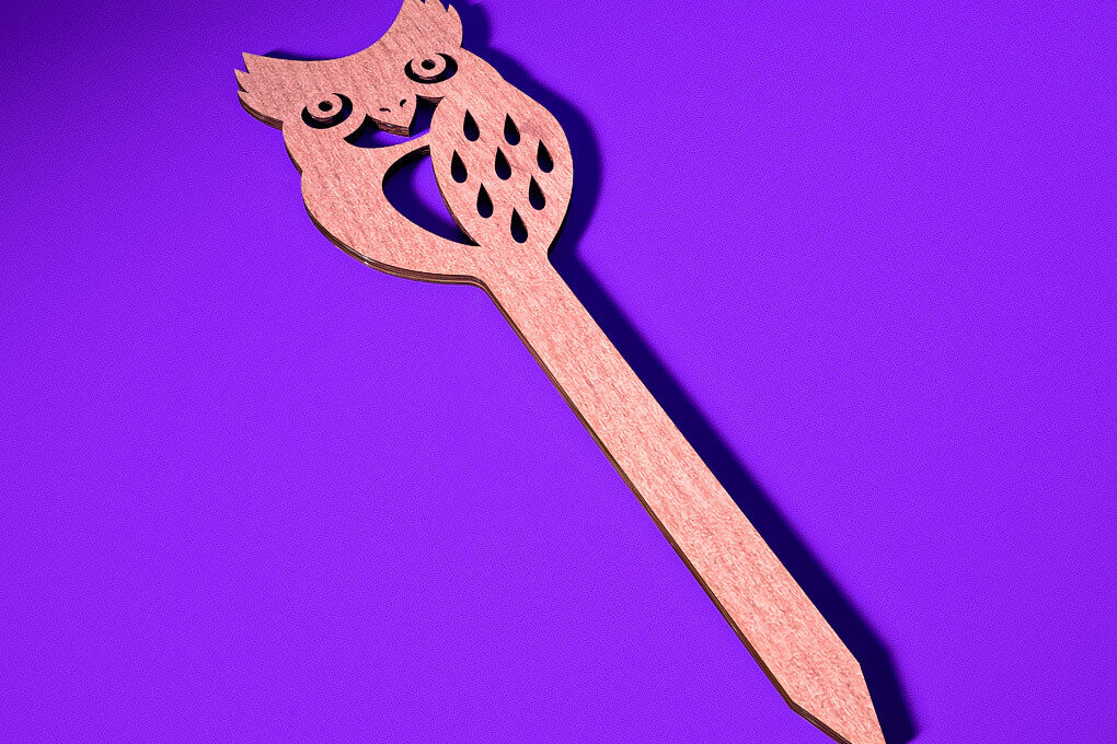 Intra απο ξύλο plywood  Χρώμα wenge 3mm-4mm πάχος - Halloween Plant Stakes Δίασταση 15x15 cm INTRAFABR-9805315