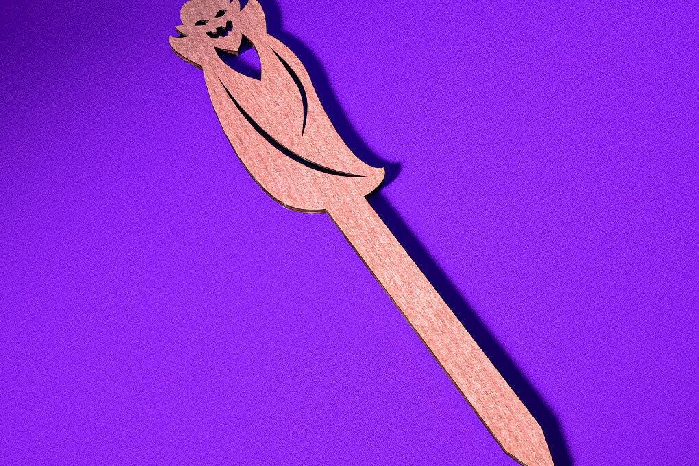 Intra απο ξύλο plywood  Χρώμα wenge 3mm-4mm πάχος - Halloween Plant Stakes Δίασταση 15x15 cm INTRAFABR-79823856