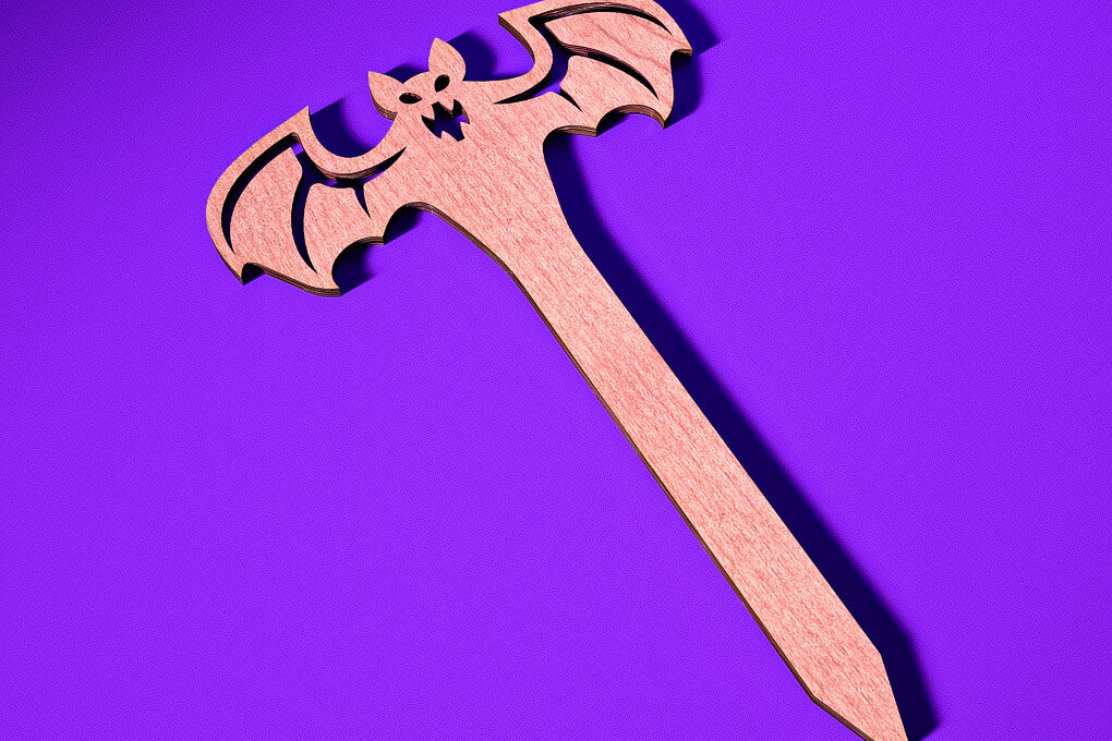 Intra απο ξύλο plywood  Χρώμα wenge 3mm-4mm πάχος - Halloween Plant Stakes Δίασταση 15x15 cm INTRAFABR-111527093